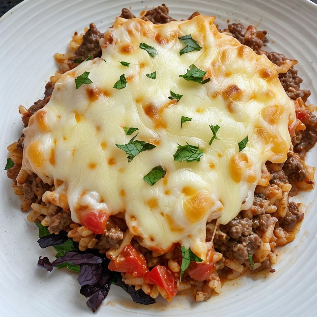 Make mealtime special with our Cheesy Hamburger Rice Casserole. This comforting dish is easy to prepare and sure to satisfy everyone at the table!