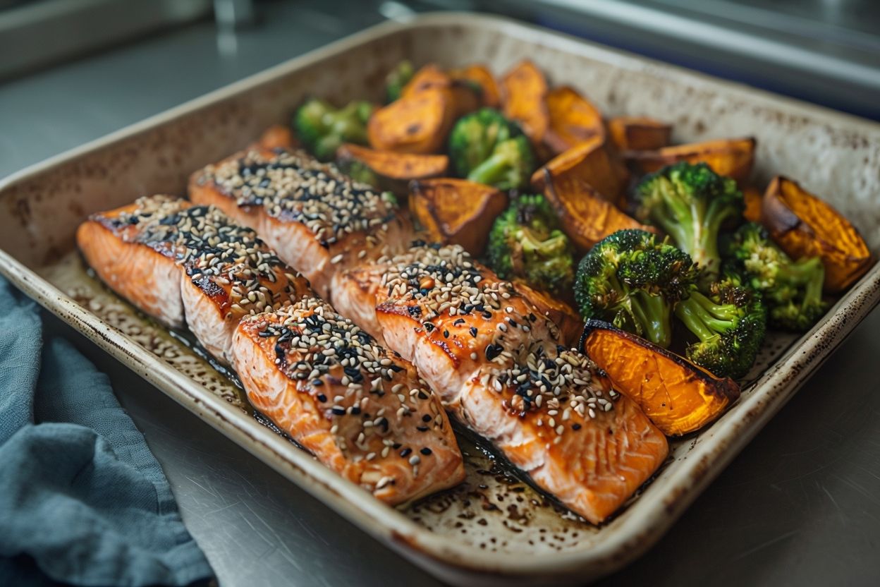 Explore a variety of Salmon Sheet Pan Dinner recipes that are easy to prepare and packed with flavor. Perfect for busy weeknights and healthy eating!