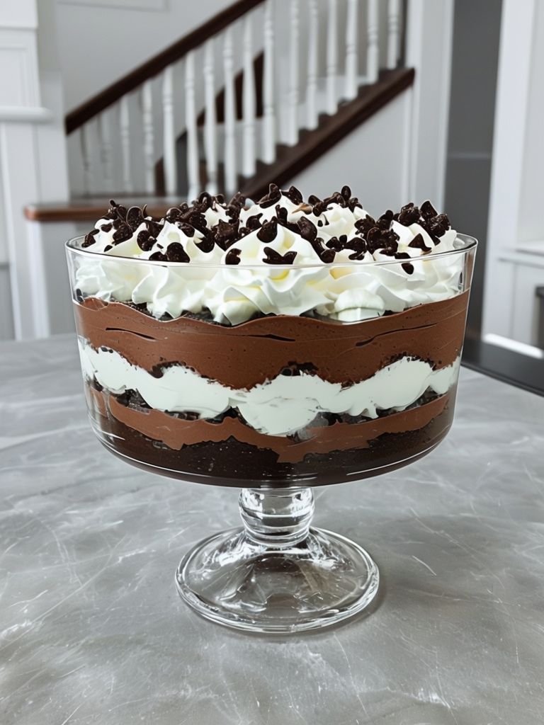 Dive into decadence with our chocolate trifle! This delightful dessert features layers of chocolate, cream, and more. Treat yourself today!