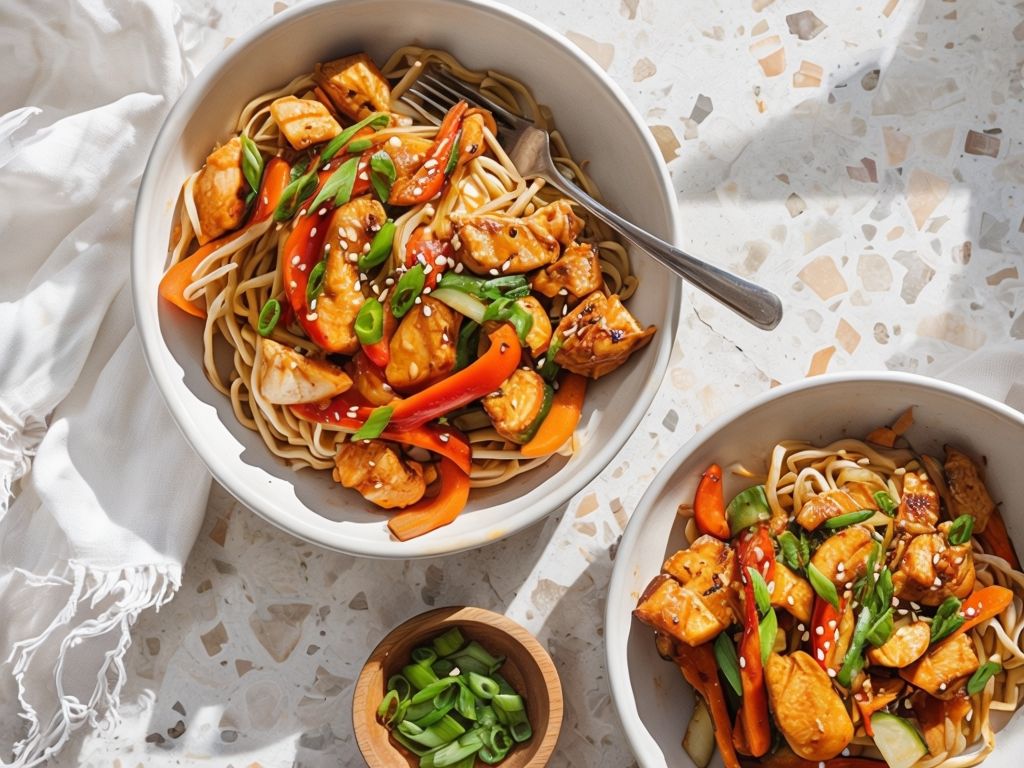 Enjoy a refreshing Soba Noodle Salad with Chicken and Sesame. This recipe offers a perfect blend of taste and health, ideal for a quick and satisfying meal.