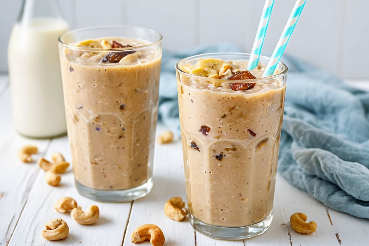 Indulge in our delicious salted caramel smoothie! A perfect blend of sweet and salty flavors, it's a creamy treat that satisfies your cravings any time of day.