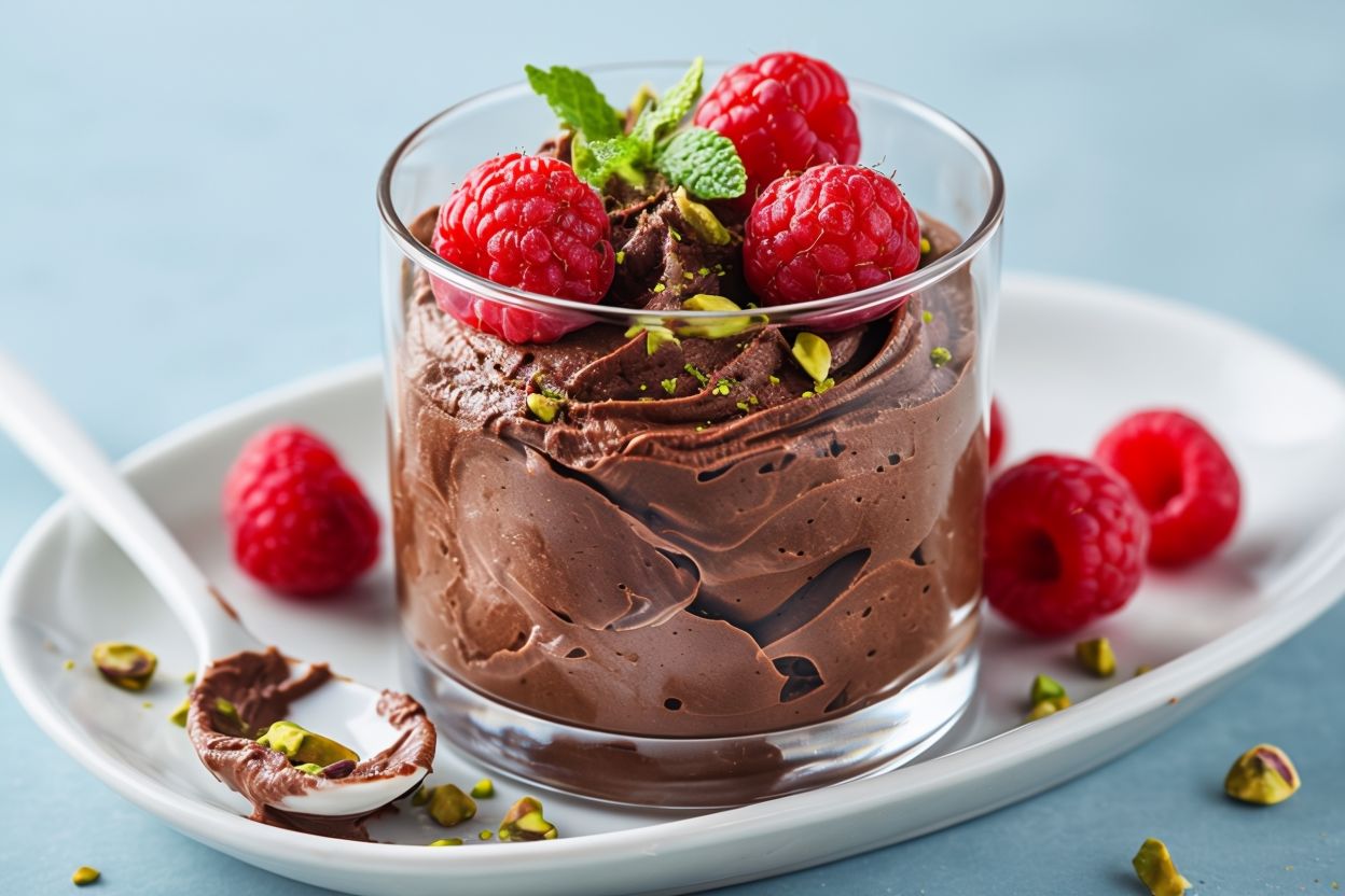 Savor the rich flavors of our dairy-free chocolate avocado mousse. A delightful, guilt-free dessert that combines health and indulgence in every bite!