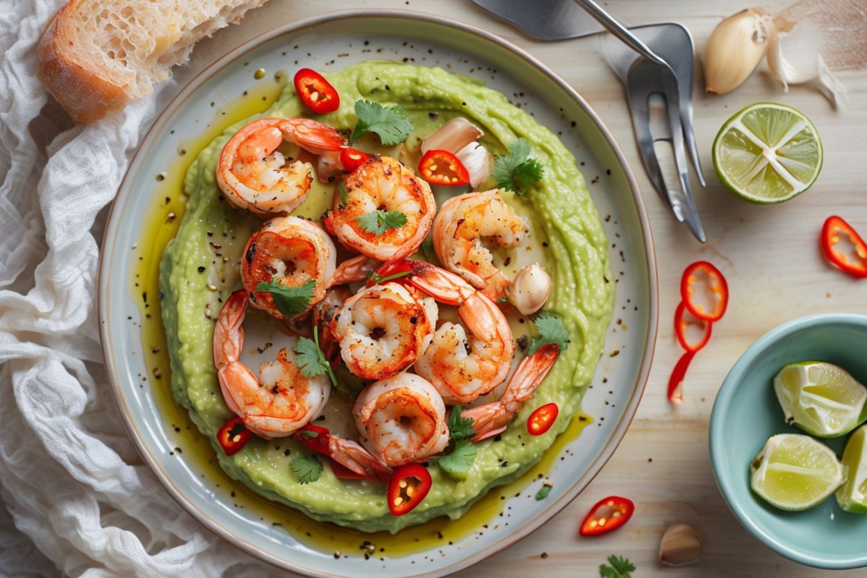 Elevate your dining experience with Curtis Stone's prawn platter and whipped avocado!