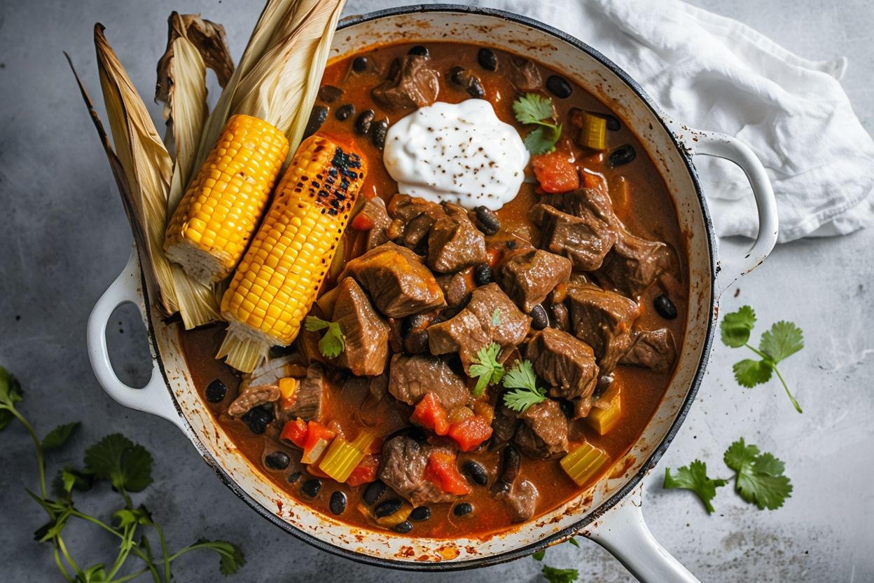 Savor the taste of traditional Mexican beef stew with beans. Our site features recipes that highlight the perfect balance of flavors for a delicious meal.