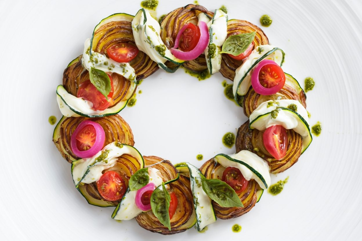 Dive into the flavors of Italy with our Italian potato salad wreath! A unique and vibrant dish that’s perfect for any occasion. Check it out!