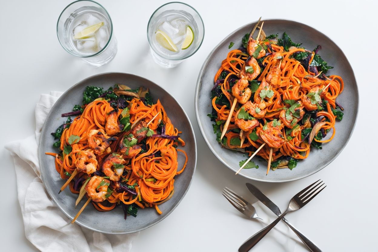 Dive into a delicious prawn and sweet potato noodle stir-fry! Quick, easy, and packed with flavor, this dish is perfect for any weeknight dinner.