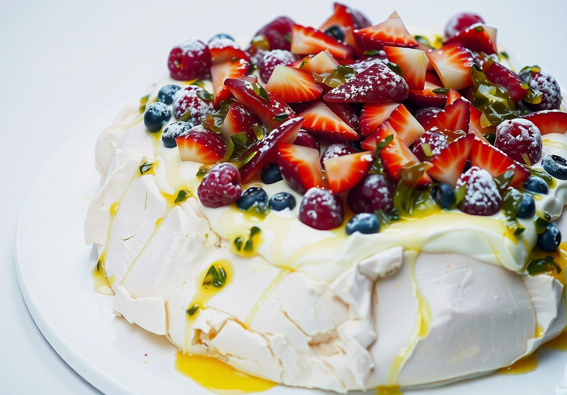 Discover the perfect Pavlova dessert recipe! Light, airy meringue topped with fresh fruits and whipped cream. A delightful treat for any occasion.